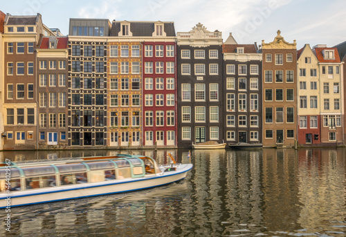 Houses on the Amsterdam Canal by Day