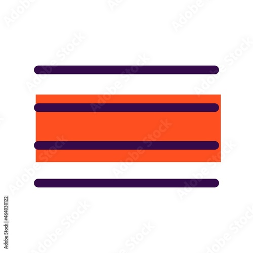 Justify Text Filled Vector Icon Design