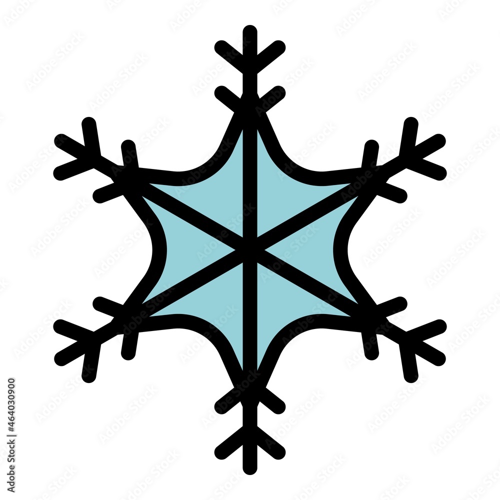 custom made wallpaper toronto digitalSnowflake icon. Outline snowflake vector icon color flat isolated