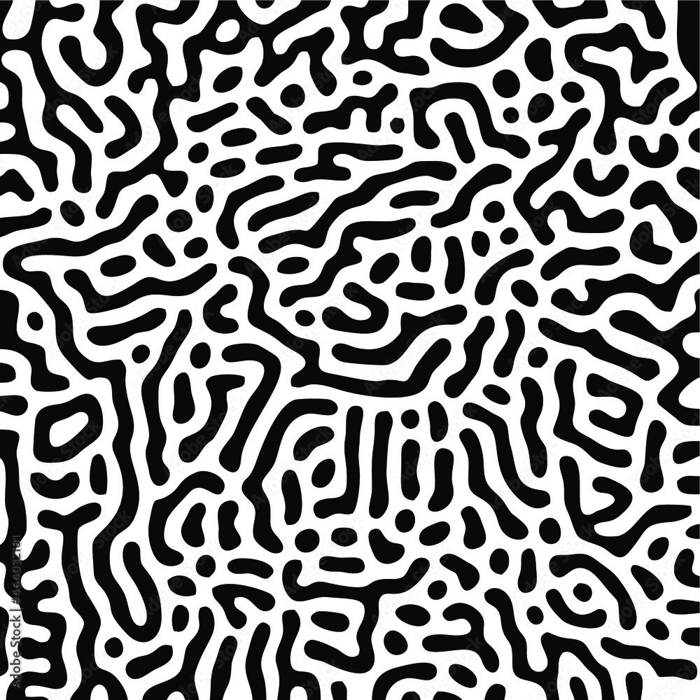 Turing Pattern Seamless Black Background Turing Pattern Seamless Black Background