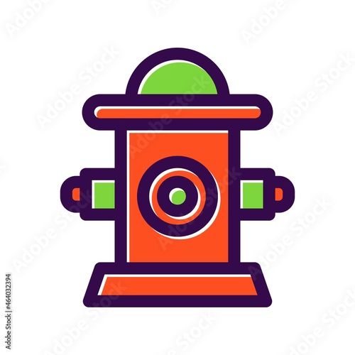 Fire Hydrant Filled Vector Icon Design