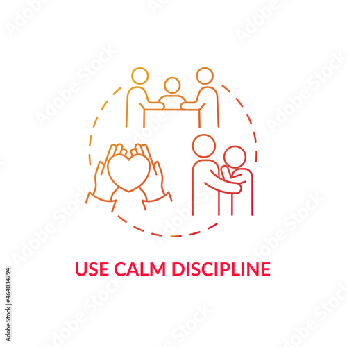 Use calm discipline concept icon. Treatment for ADHD in adults abstract idea thin line illustration. Improving self-discipline. Regulating overactive mind. Vector isolated outline color drawing