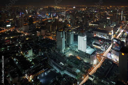 Night Bangkok (Thailand) from a bird's-eye view
