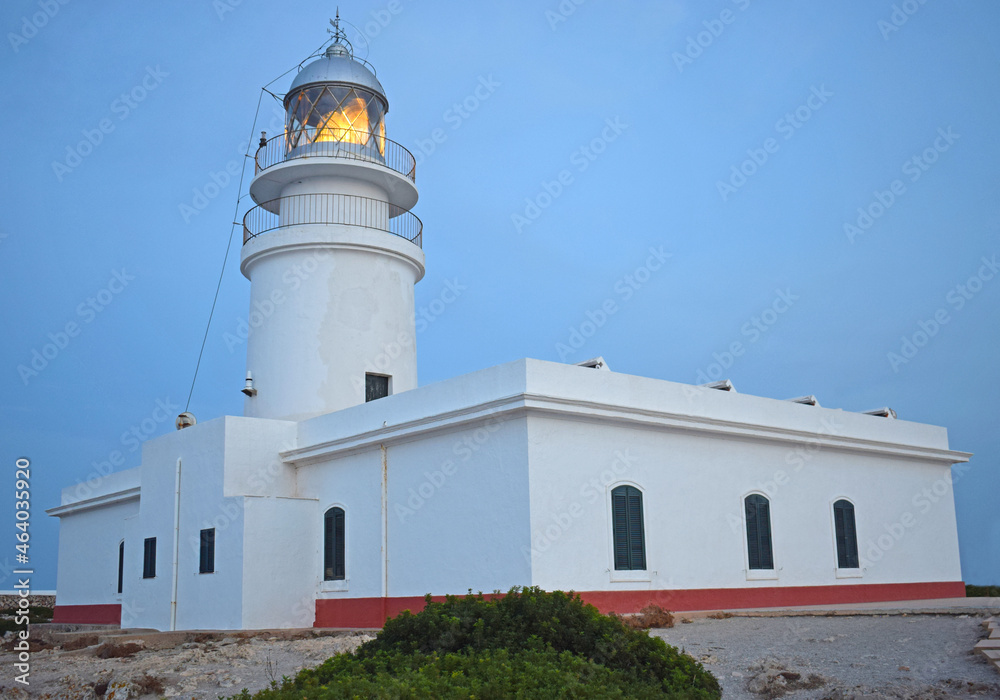 Faro de Punta Nati en Menorca Islas Baleares España Faro de Punta Nati en Menorca Islas Baleares España