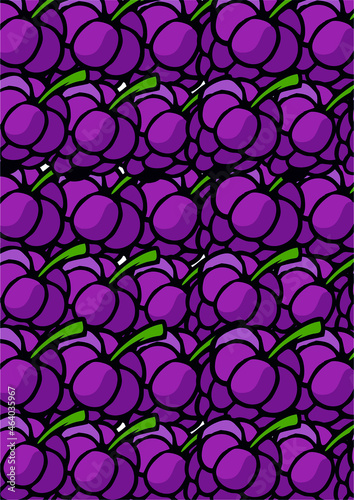 raspberry repeating background, purple raspberries forming texture