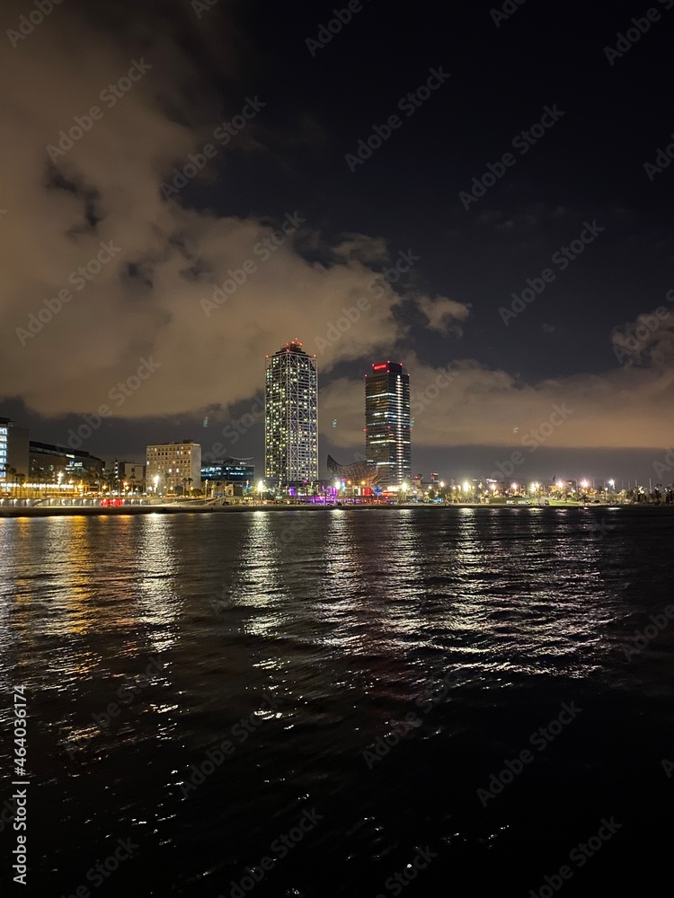 country skyline at night