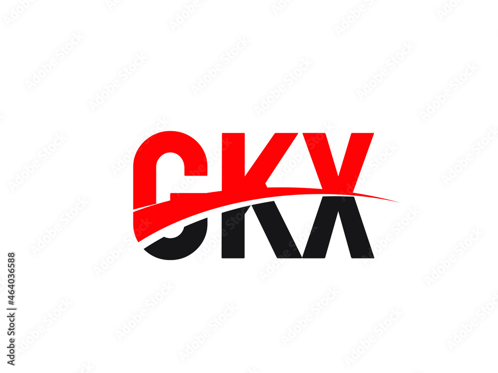 GKX Letter Initial Logo Design Vector Illustration