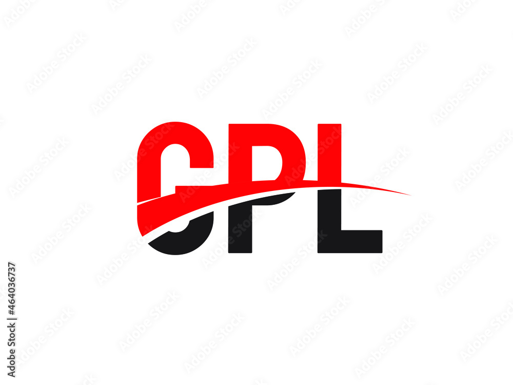 GPL Letter Initial Logo Design Vector Illustration