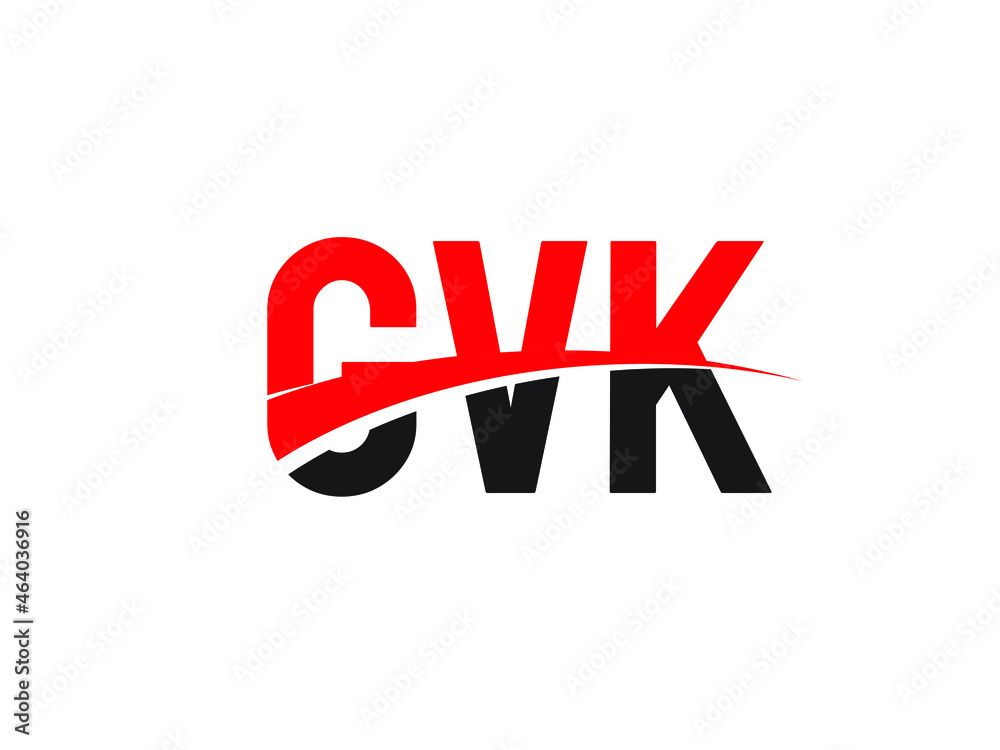 GVK Letter Initial Logo Design Vector Illustration