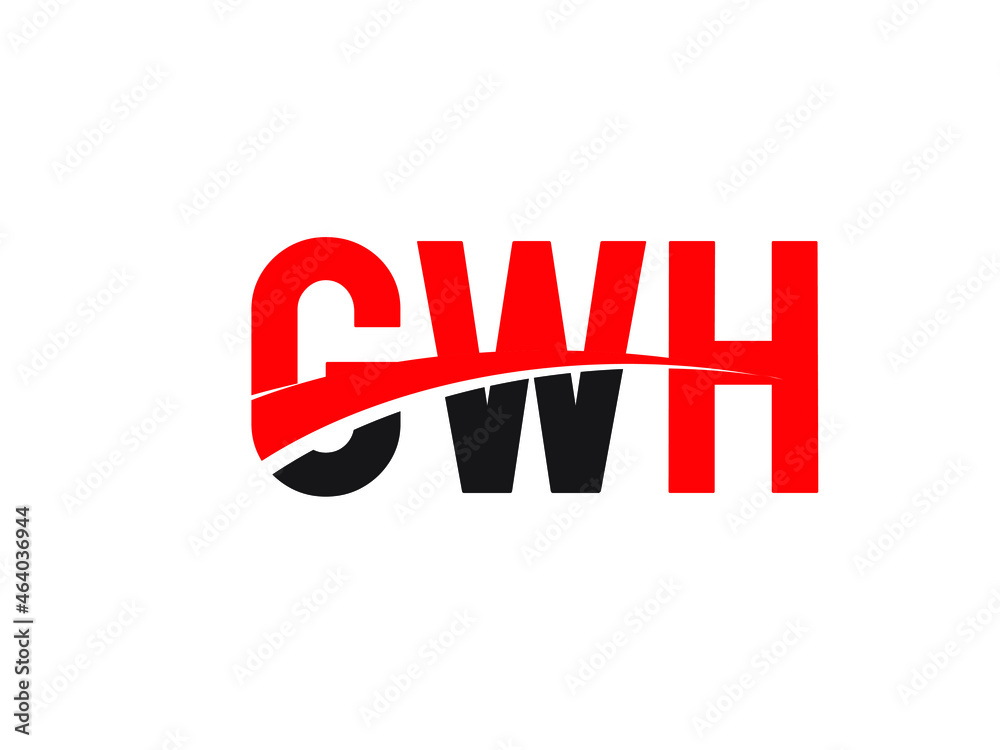 GWH Letter Initial Logo Design Vector Illustration