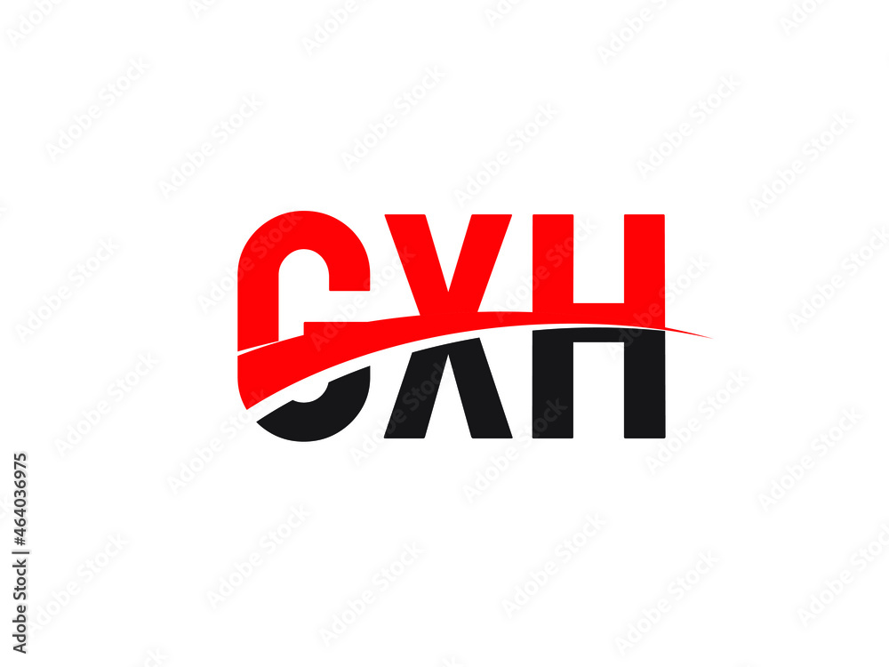 GXH Letter Initial Logo Design Vector Illustration