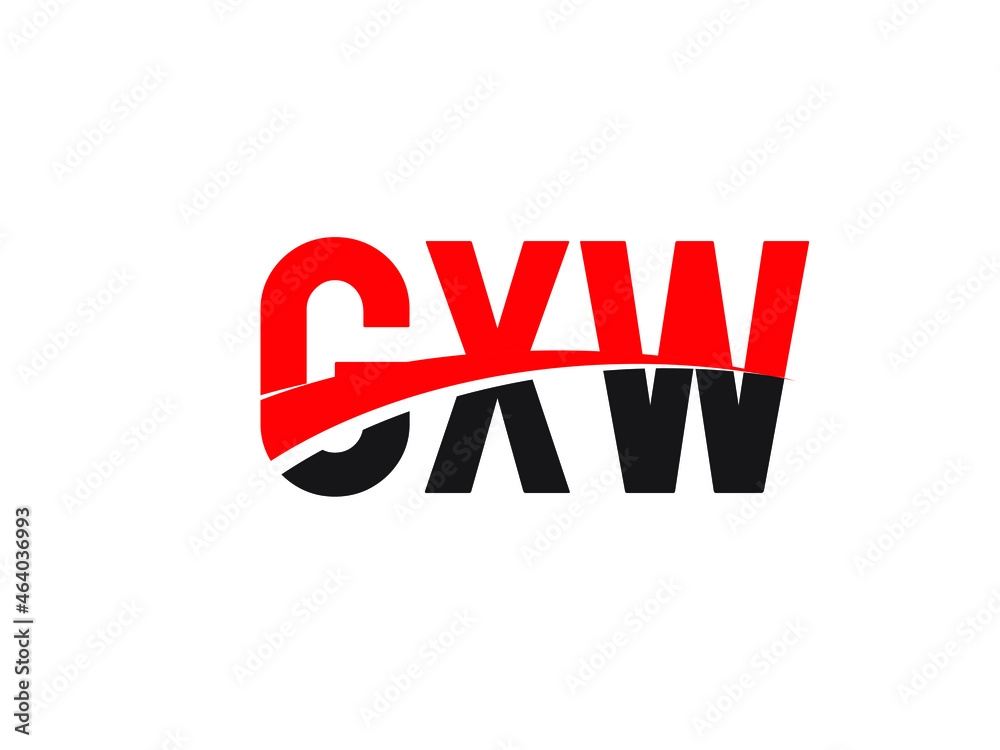 GXW Letter Initial Logo Design Vector Illustration
