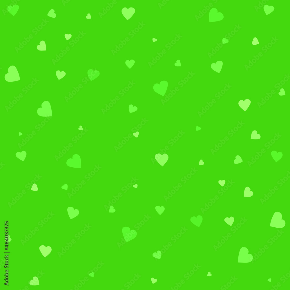 Green background with hearts