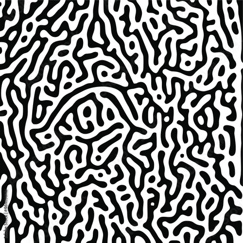 Turing Pattern Seamless Black Background 
