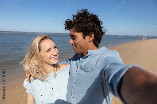 couple walking on beach together