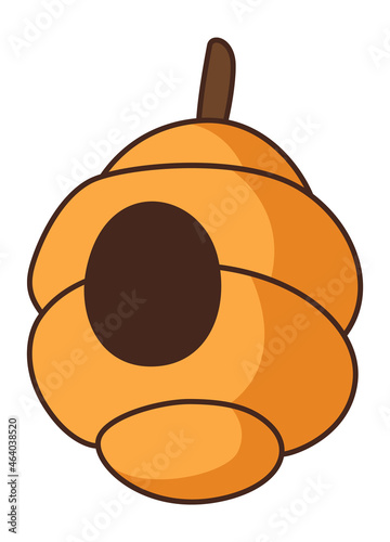 Bee hive. Cartoon beehive natural tree honey home