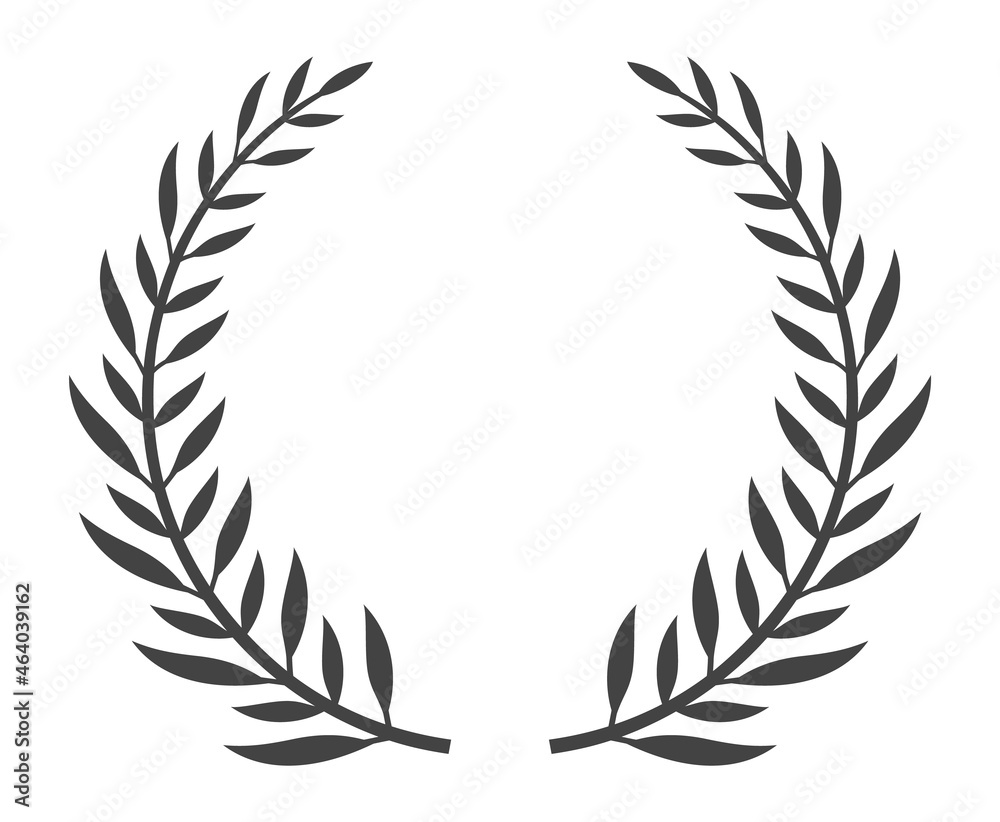 Classic Greek wreath. Heraldic wreaths classic style painting graphic Classic Greek wreath. Heraldic wreaths classic style painting graphic