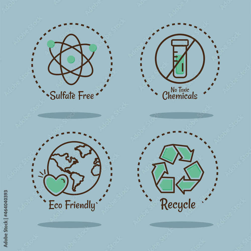 products labels four icons products labels four icons