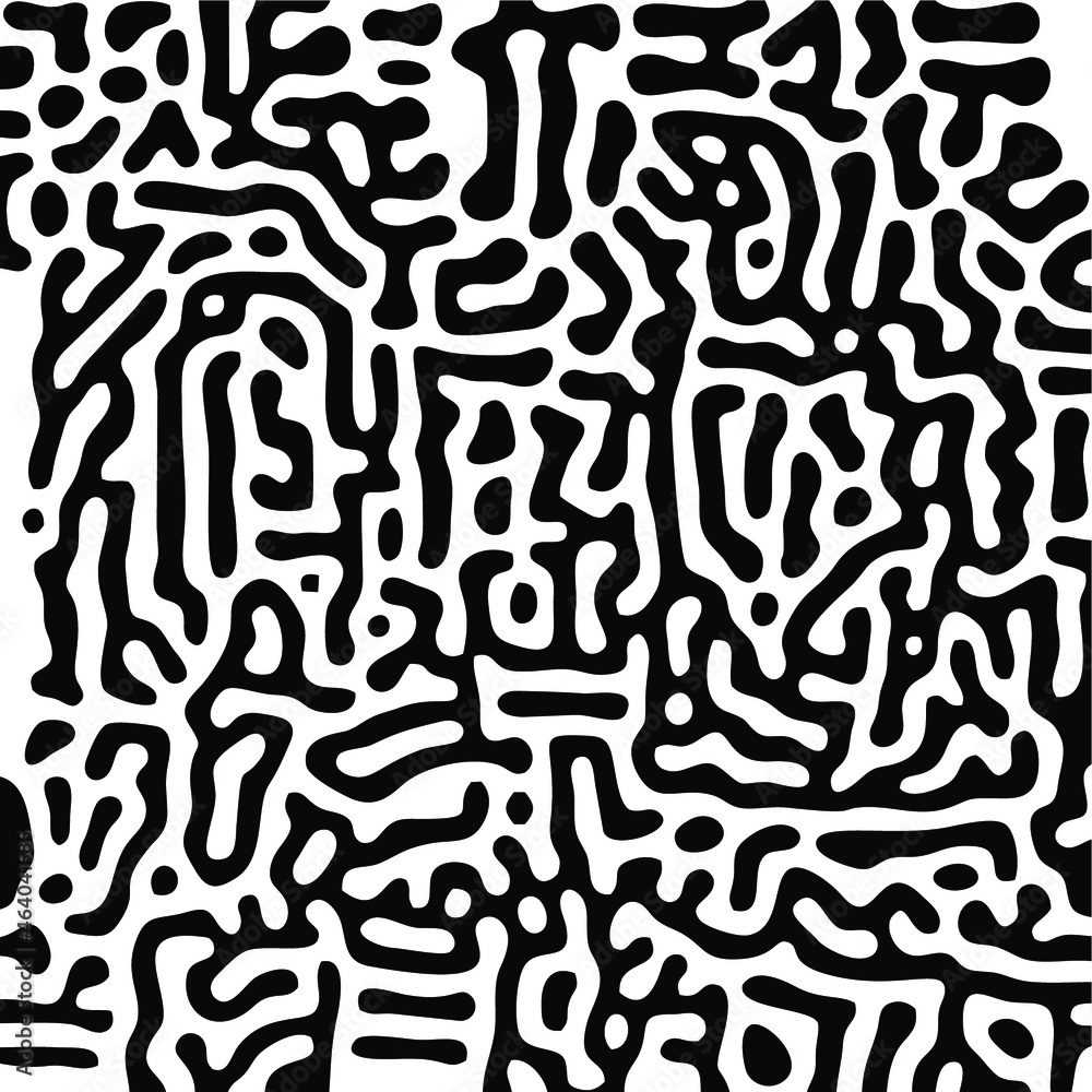 Turing Pattern Seamless Black Background