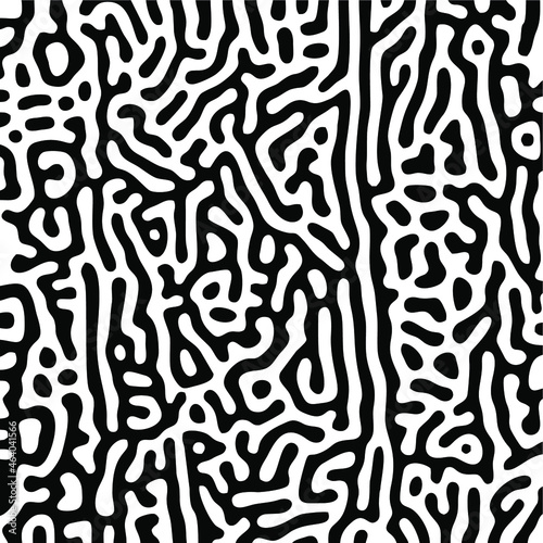 Turing Pattern Seamless Black Background