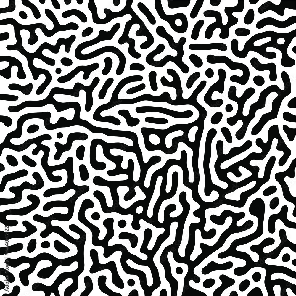 Turing Pattern Seamless Black Background