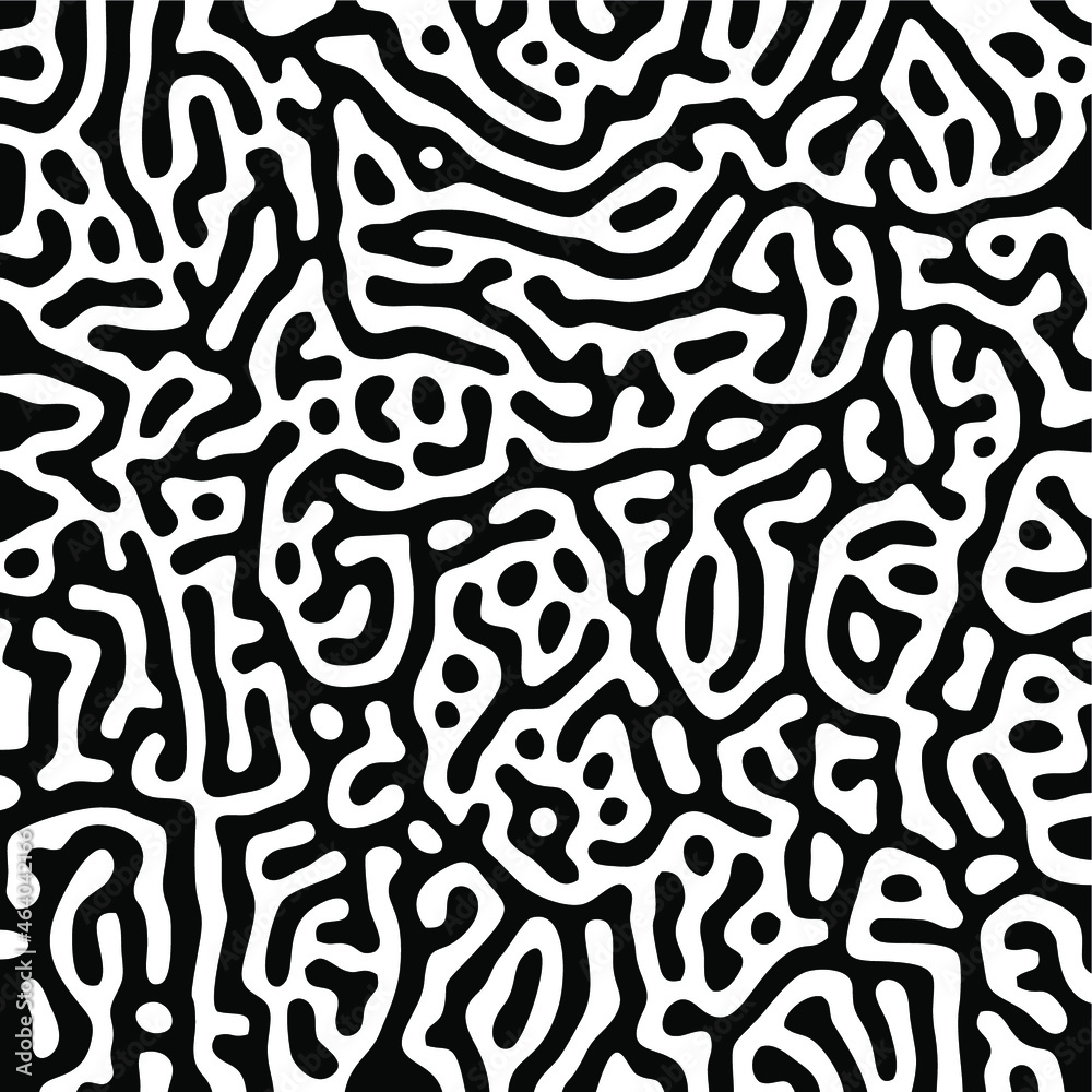 Turing Pattern Seamless Black Background Turing Pattern Seamless Black Background