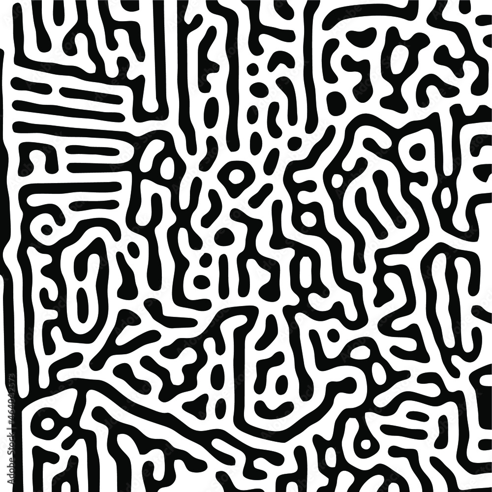 Turing Pattern Seamless Black Background Turing Pattern Seamless Black Background