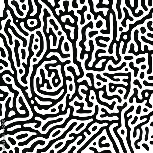 Turing Pattern Seamless Black Background