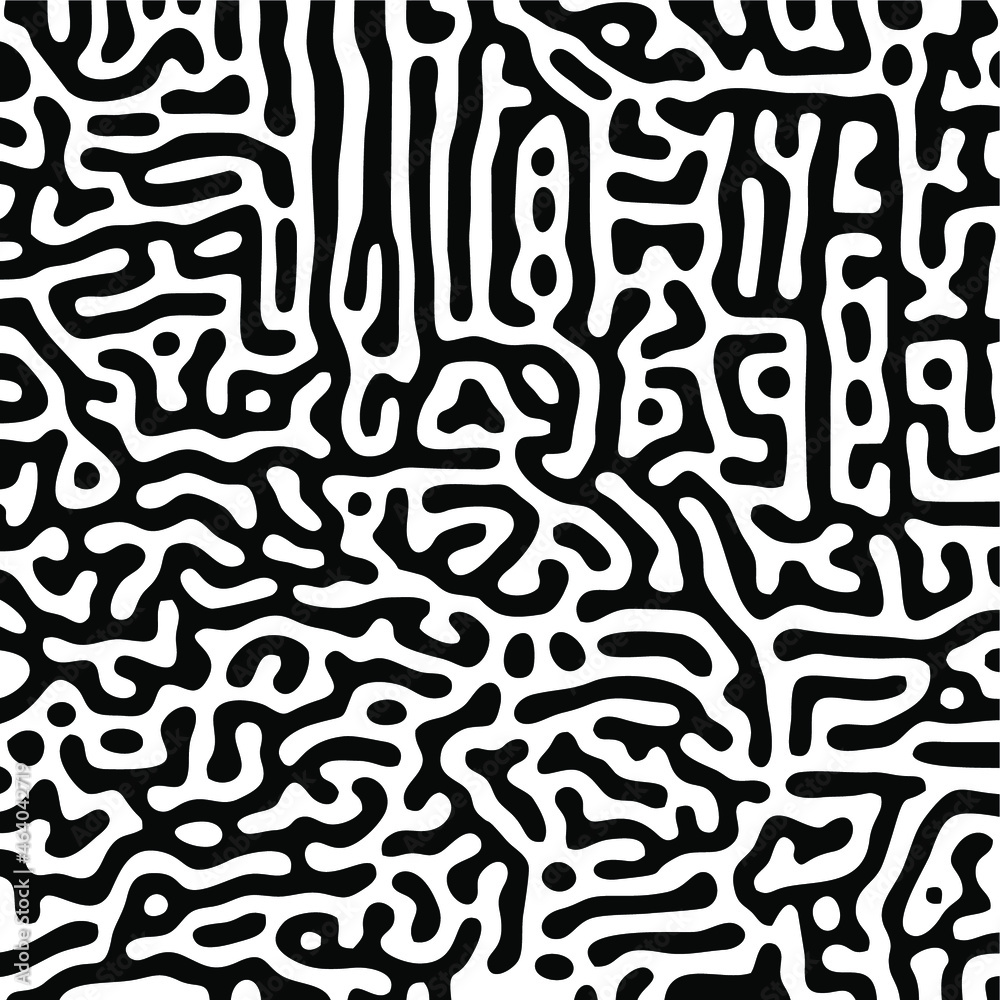Turing Pattern Seamless Black Background Turing Pattern Seamless Black Background