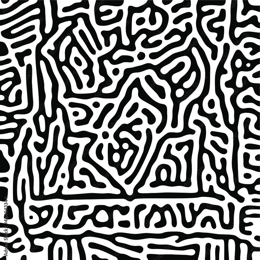 Turing Pattern Seamless Black Background Turing Pattern Seamless Black Background