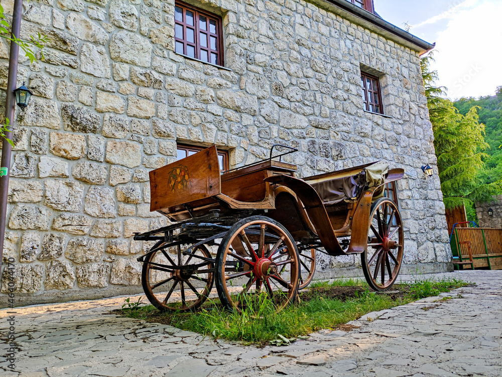 Old beautiful rustic royal carriages