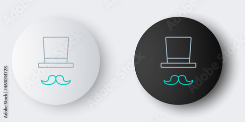 Line Magician icon isolated on grey background. Colorful outline concept. Vector