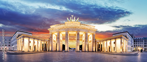 Berlin - Brandenburg Gate at night photo