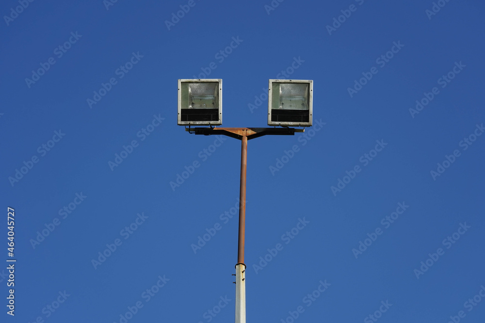Photo of a lantern on a background of blue clear sky Photo of a lantern on a background of blue clear sky