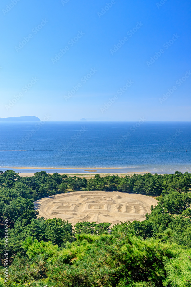 銭形砂絵（寛永通宝） 香川県観音寺市 Zengata sand painting Kagawa 