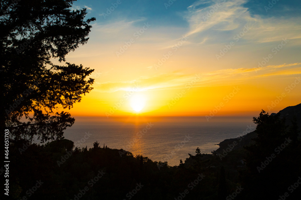 Insel Korfu Griechenland Sonnenuntergang