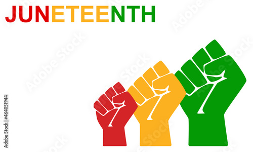 Vector illustration juneteenth isolated on white background.