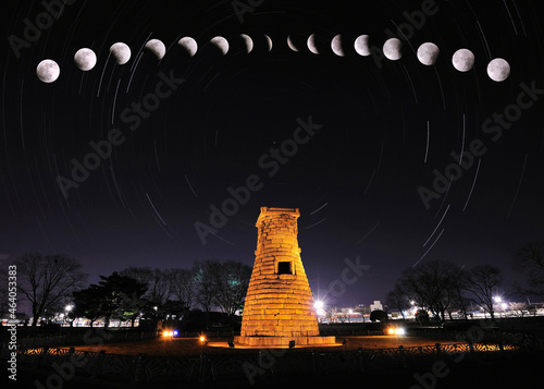 첨성대와 개기월식