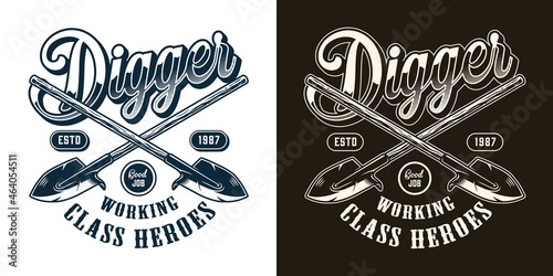 Manual work vintage monochrome print