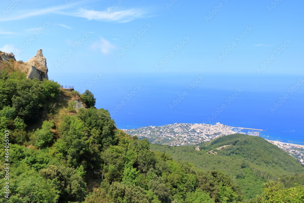 Aerial View from epomeo to Forio, Ischia Island, Italy