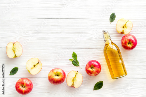 Apple cider vinegar for cooking with red raw apples