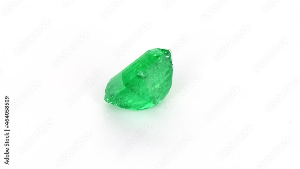 Emerald Gemstone Isolated on White Background Emerald Gemstone Isolated on White Background