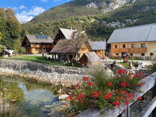 Stara fuzina village in Slovenia, landscape photo