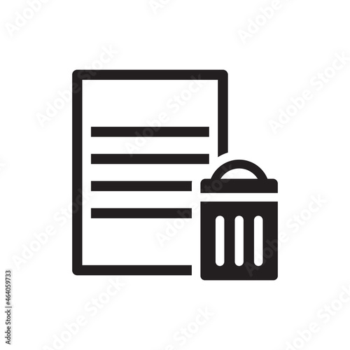 document delete icon