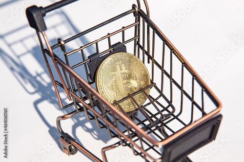 Bitcoin in the shopping cart
