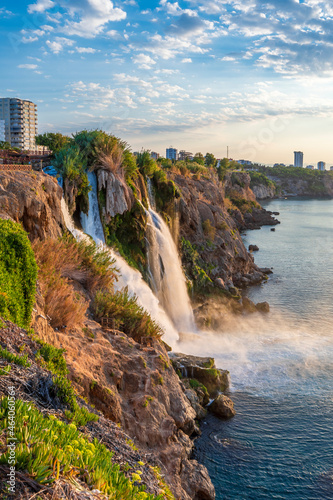 Fototapeta Naklejka Na Ścianę i Meble -  Duden Waterfall view in Antalya City of Turkey