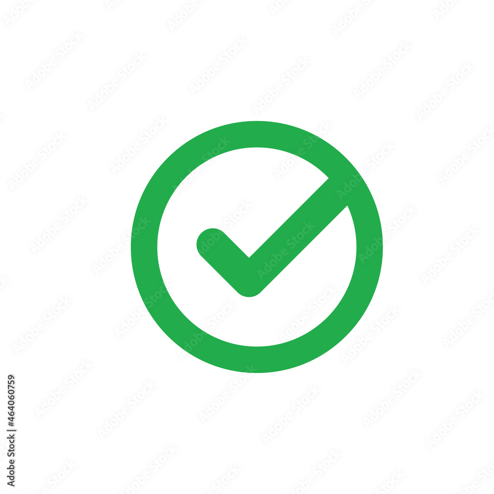 Check mark tick icon. Correct approval sign. Check mark tick icon. Correct approval sign.