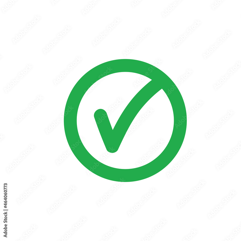 Check mark tick icon. Correct approval sign. Check mark tick icon. Correct approval sign.