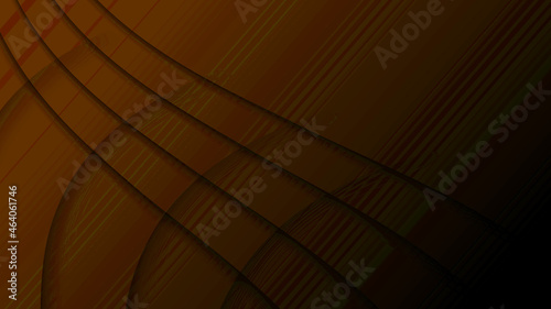 abstract dark orange wave curve luxury texture with geometric line halftone polygon pattern on dark orange.