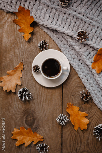 food  coffee and cookies  autumn and leaves